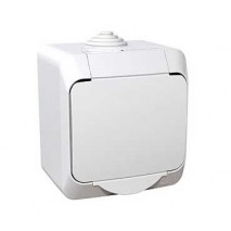 zásuvka vodo SCHNEIDER Cedar Plus 1-nás. biela IP44